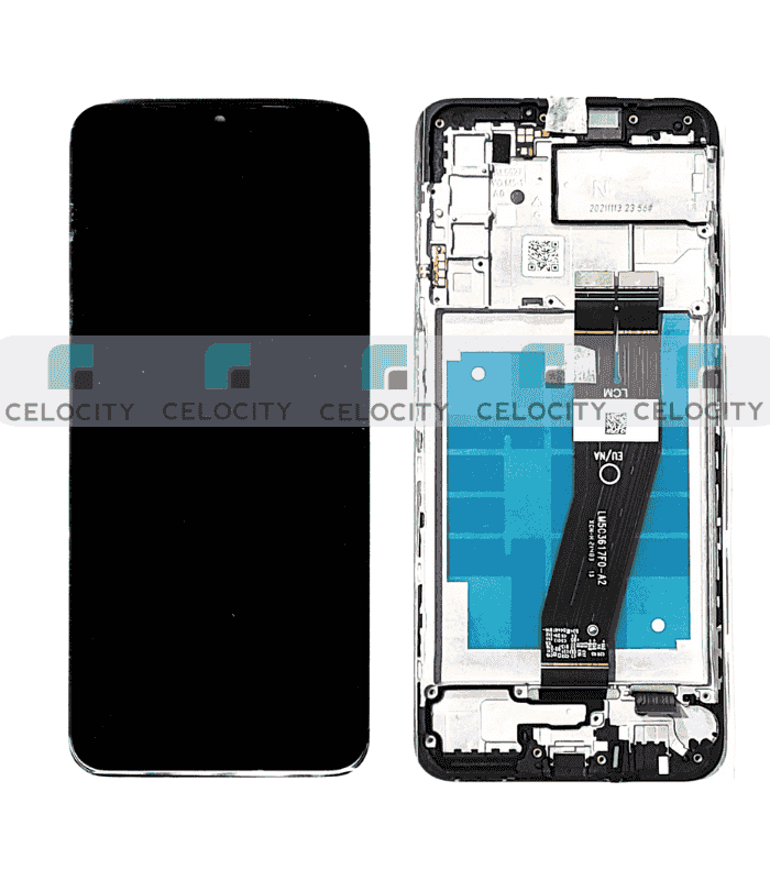 SAMSUNG GALAXY A03S EU (SM-A037G) LCD DISPLAY ORIGINAL BLACK With Frame (Service Pack)